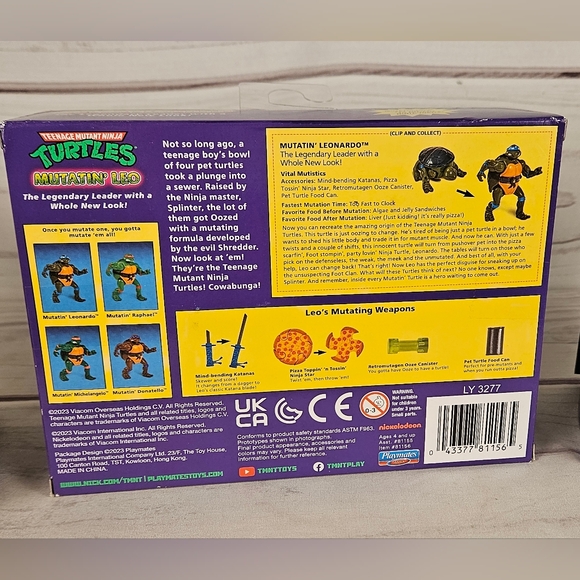 Teenage Mutant Ninja Turtles Mutant Leo, Mikey, and Rocksteady Action Figures - Picture 7 of 9